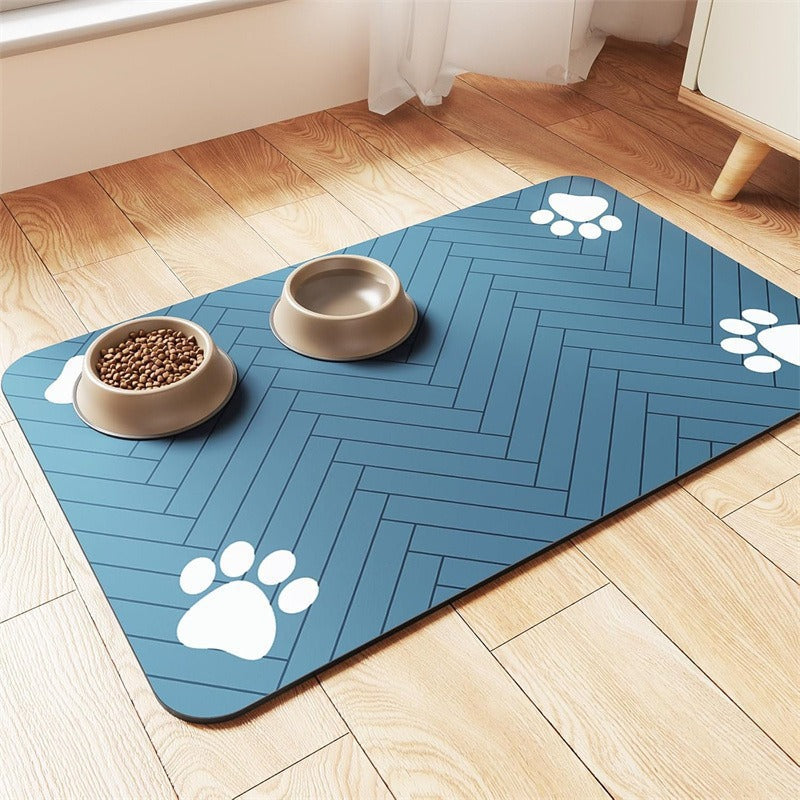 Alfombrilla extragrande impermeable de silicona para comedero de mascotas con base antideslizante