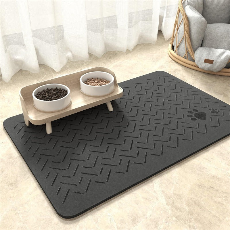 Alfombrilla extragrande impermeable de silicona para comedero de mascotas con base antideslizante