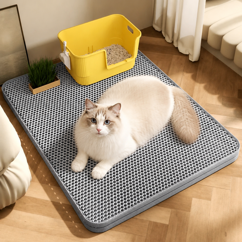 Alfombrilla para arena de doble capa impermeable y antideslizante