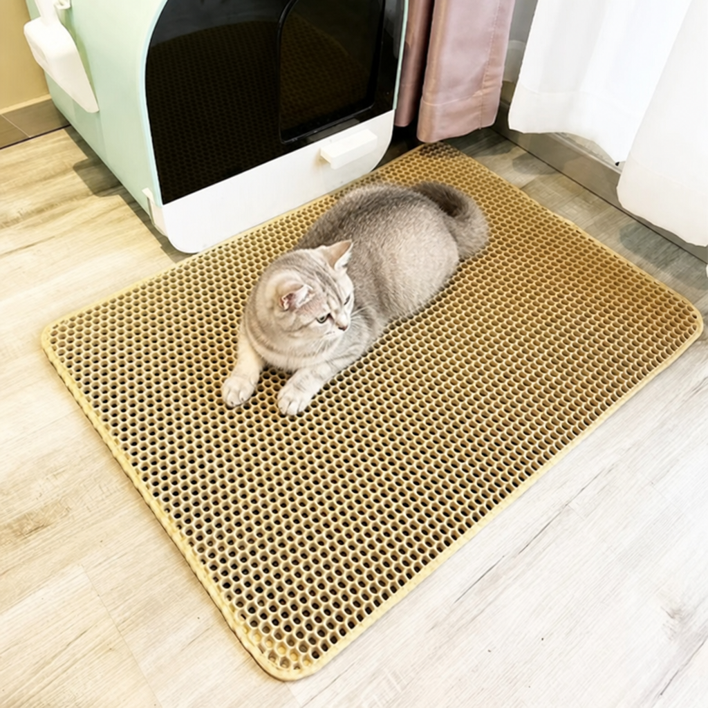 Alfombrilla para arena de doble capa impermeable y antideslizante