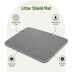 Alfombrilla para arena de gato de doble capa con diseño de panal e impermeable