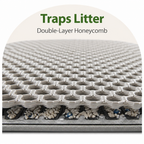 Alfombrilla para arena de gato de doble capa con diseño de panal e impermeable