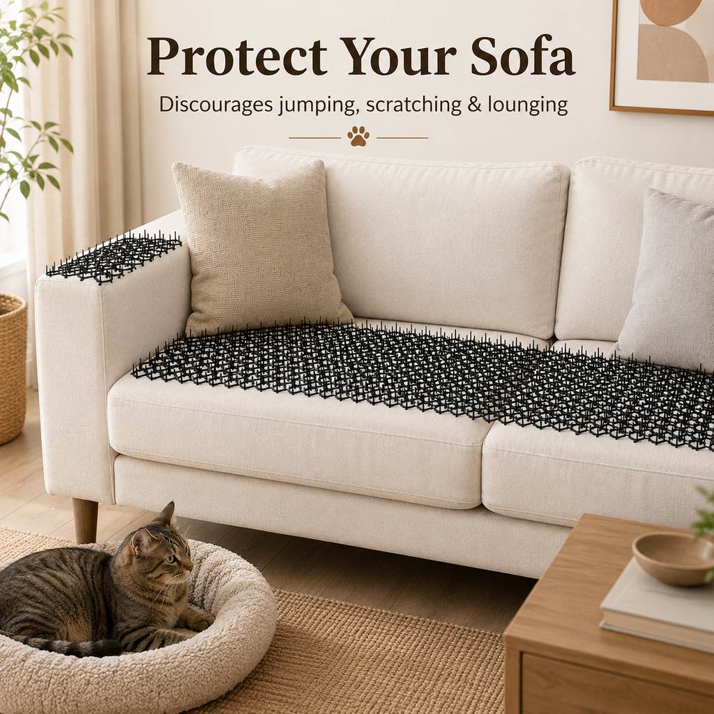 Alfombrillas Modulares Disuasorias para Gatos – Protege Sofás y Jardines de Arañazos y Excavaciones