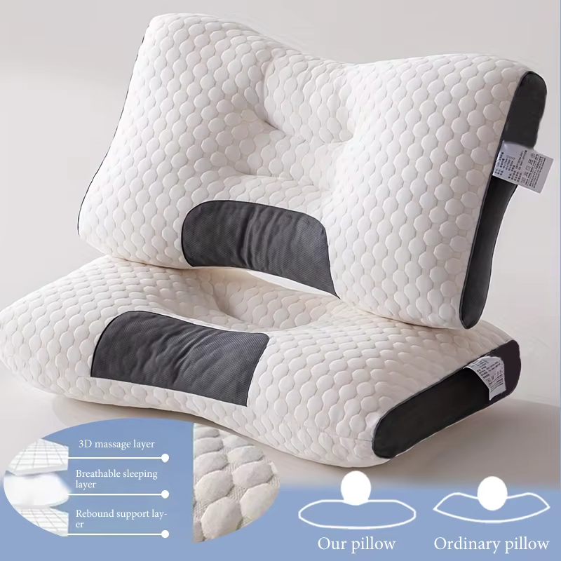 Almohada ortopédica ajustable de contorno para cuello y hombros