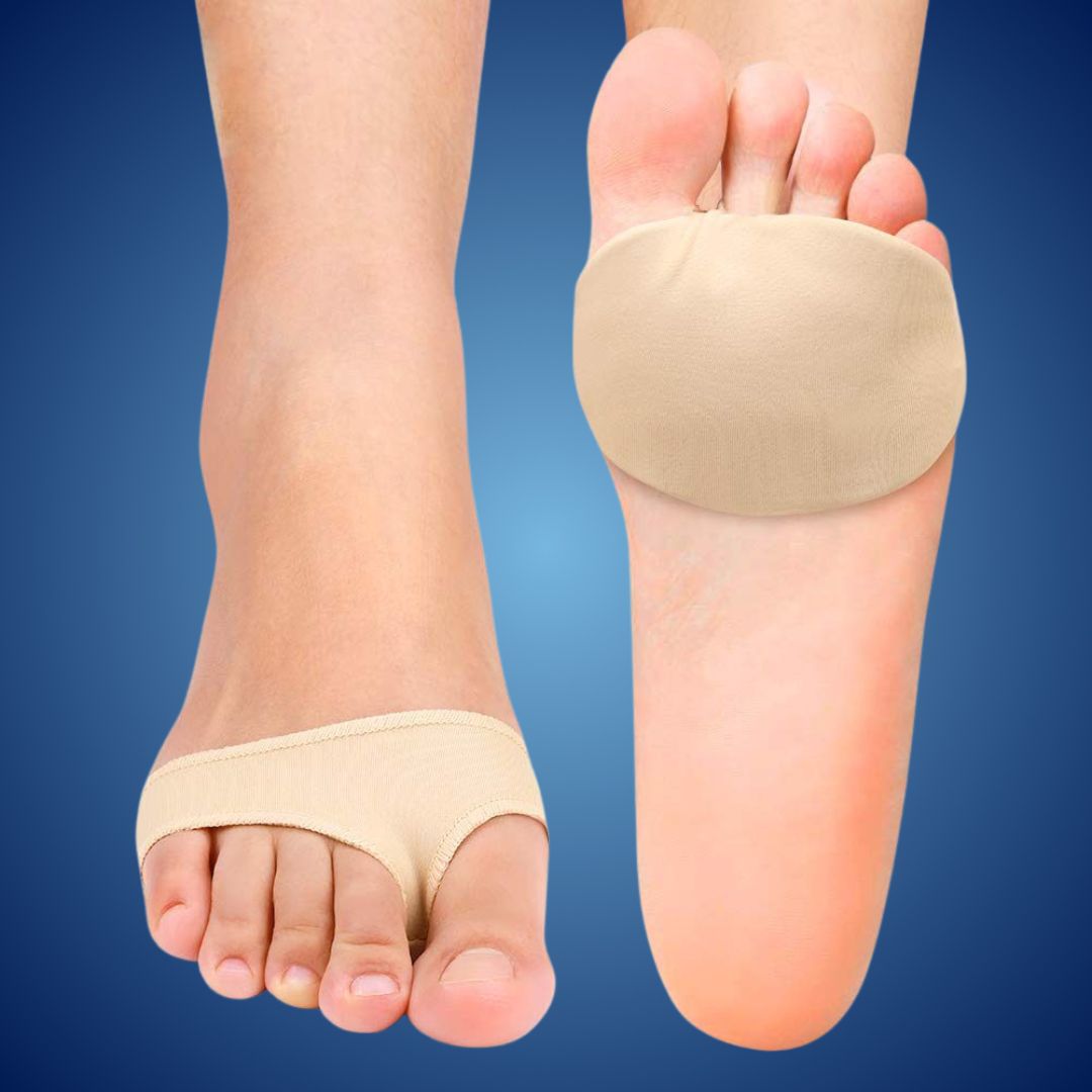 Almohadillas de gel metatarsales con funda para dedos para amortiguar el metatarso
