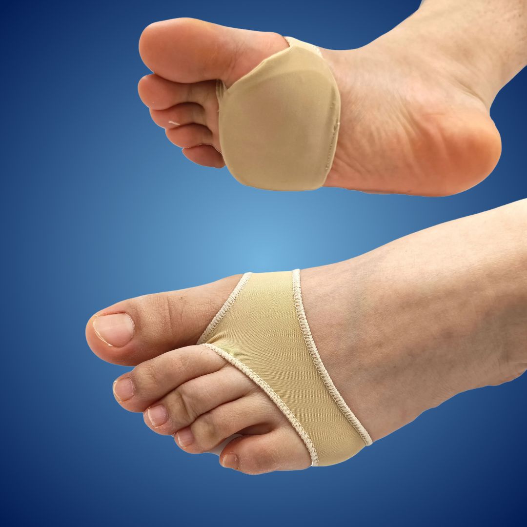 Almohadillas de gel metatarsales con funda para dedos para amortiguar el metatarso