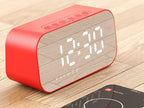 Altavoz Bluetooth 3 en 1 con subwoofer, despertador, espejo, reloj y termómetro