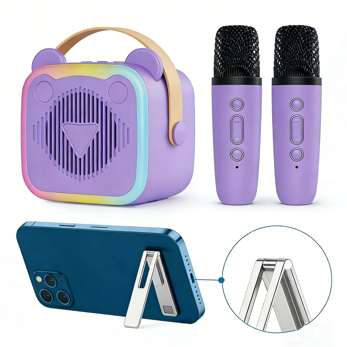 Altavoz Bluetooth con micrófonos inalámbricos