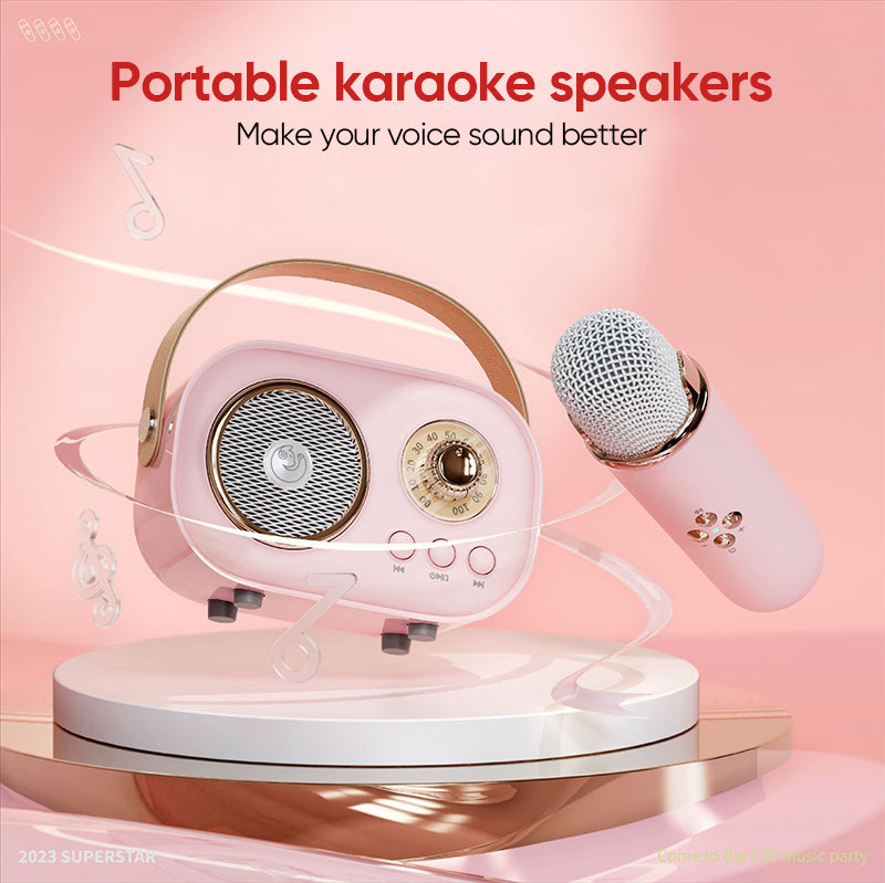 Altavoz Bluetooth portátil con micrófono inalámbrico