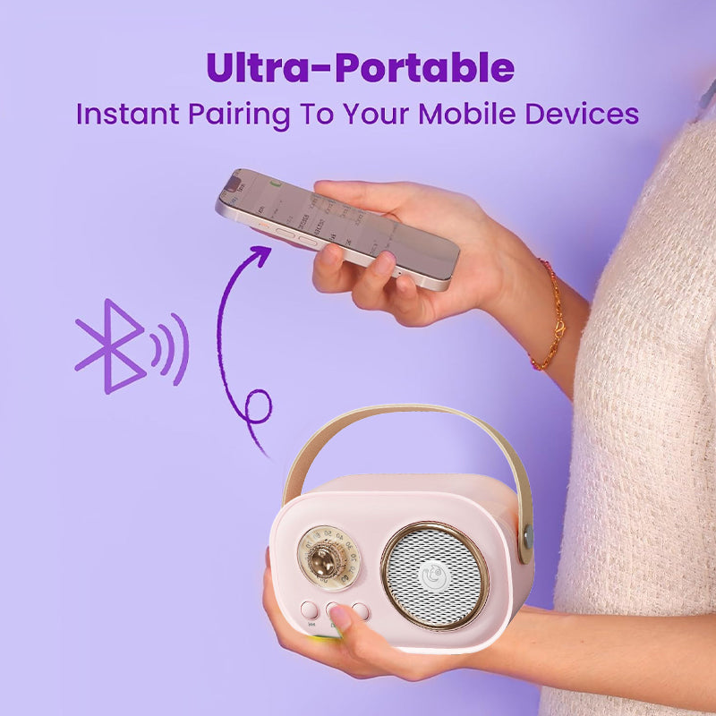 Altavoz Bluetooth portátil con micrófono inalámbrico