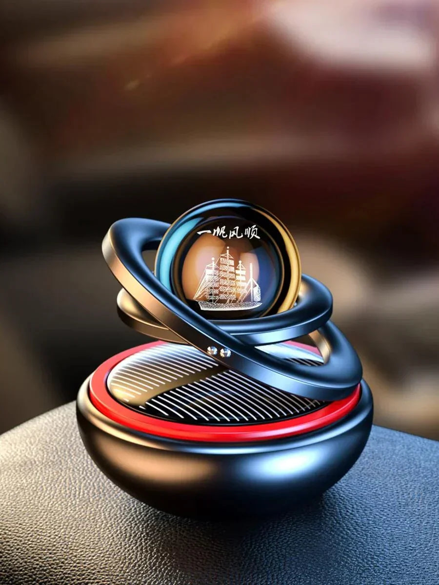 Ambientador solar para coche con rotación 360° y diseño premium