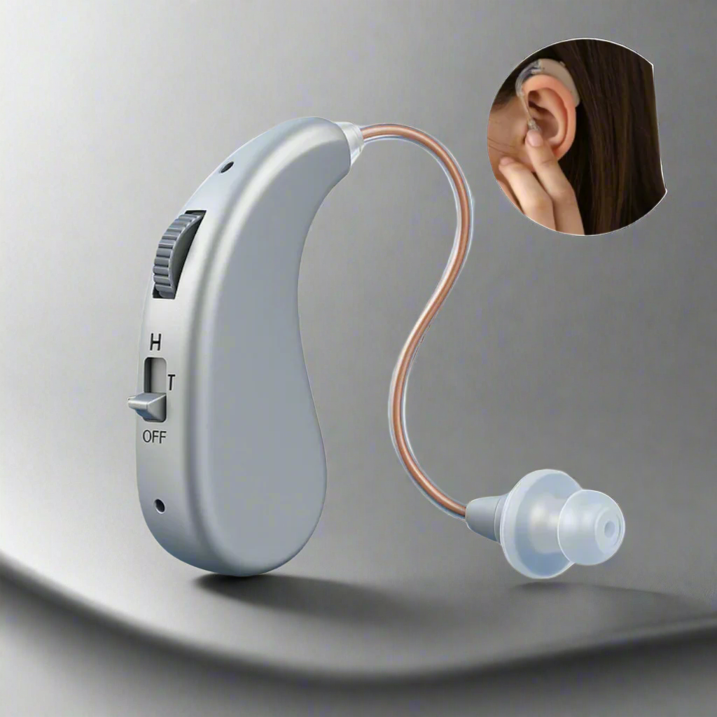 Amplificador auditivo digital recargable para sonido claro - Cómodo para adultos y mayores