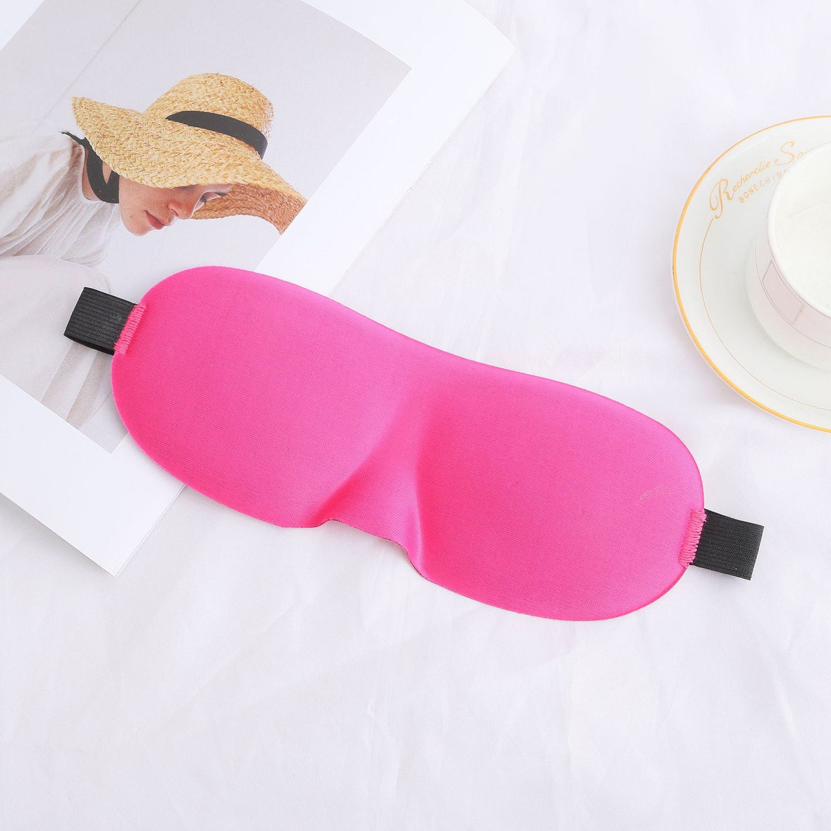 Antifaz de viaje unisex con bloqueo total de luz, carcasa termoformable de nailon y banda ancha de confort