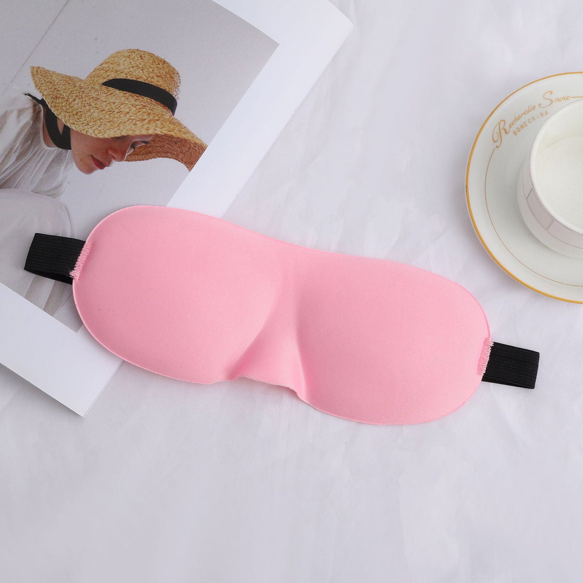 Antifaz de viaje unisex con bloqueo total de luz, carcasa termoformable de nailon y banda ancha de confort