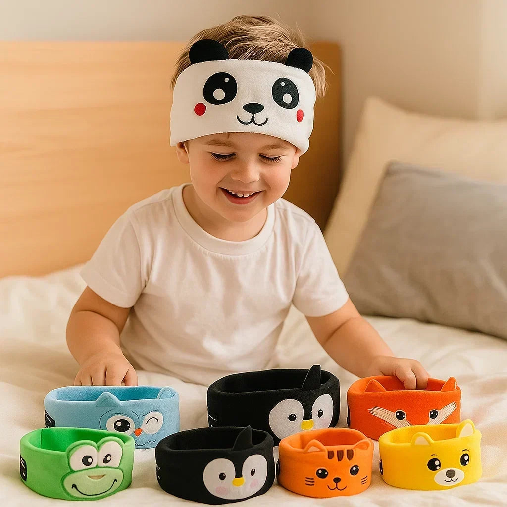 Antifaz para dormir con auriculares Bluetooth 2 en 1 para niños | Función audiolibros inalámbrica | Material suave para 