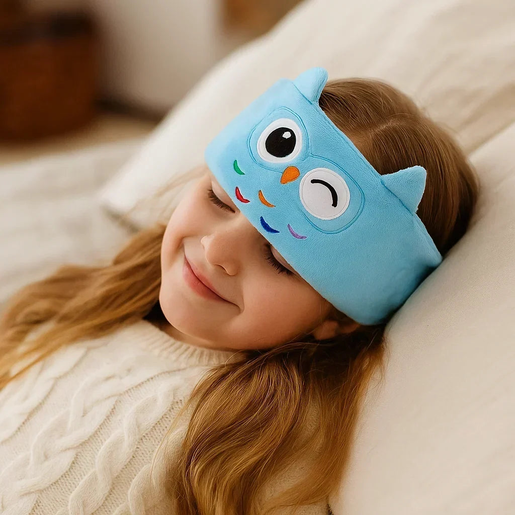 Antifaz para dormir con auriculares Bluetooth 2 en 1 para niños | Función audiolibros inalámbrica | Material suave para 