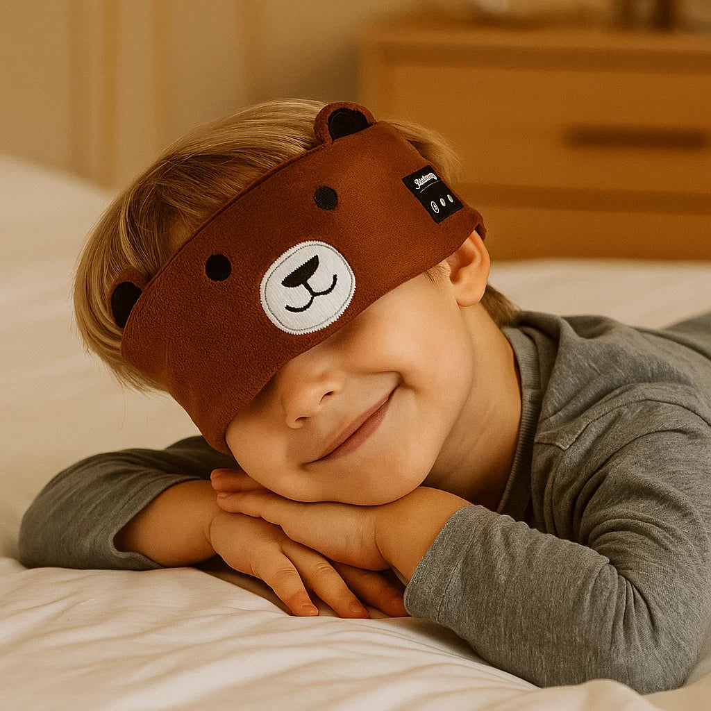 Antifaz para dormir con auriculares Bluetooth 2 en 1 para niños | Función audiolibros inalámbrica | Material suave para 