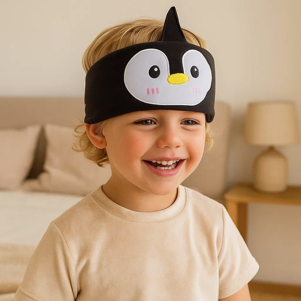 Antifaz para dormir con auriculares Bluetooth 2 en 1 para niños | Función audiolibros inalámbrica | Material suave para 