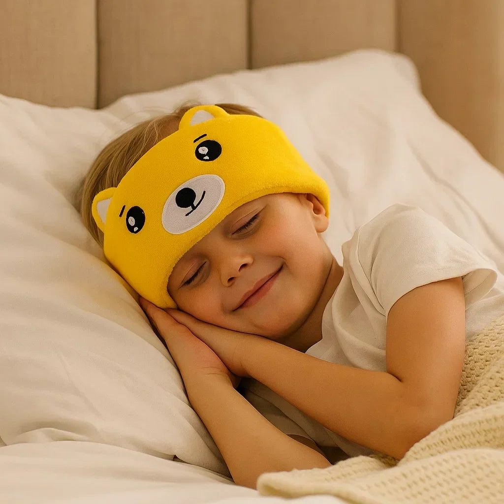 Antifaz para dormir con auriculares Bluetooth 2 en 1 para niños | Función audiolibros inalámbrica | Material suave para 