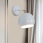 Aplique de pared ajustable de metal estilo industrial blanco con 1 luz