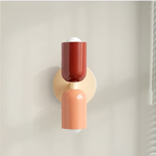 Aplique de pared con batería — doble pantalla cápsula, diseño sin cables