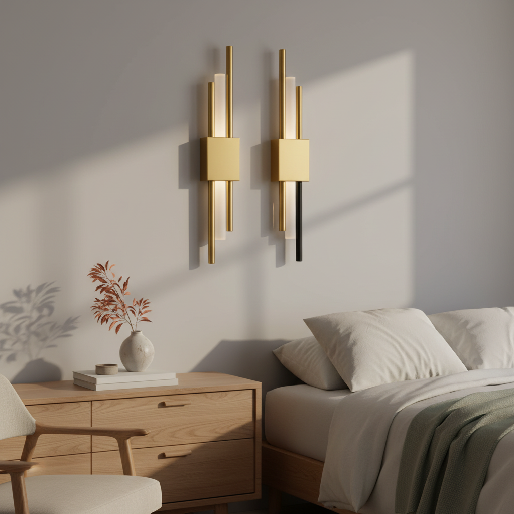 Aplique de pared Glitch | Lámpara LED regulable con control táctil y mando a distancia