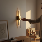 Aplique de pared Glitch | Lámpara LED regulable con control táctil y mando a distancia