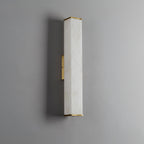 Aplique de pared LED de latón con pantalla de alabastro para interiores modernos