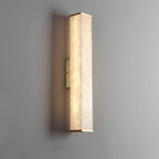 Aplique de pared LED de latón con pantalla de alabastro para interiores modernos