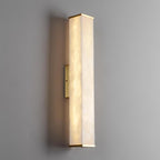 Aplique de pared LED de latón con pantalla de alabastro para interiores modernos