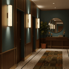 Aplique de pared LED de latón con pantalla de alabastro para interiores modernos