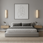 Aplique de pared LED de latón con pantalla de alabastro para interiores modernos