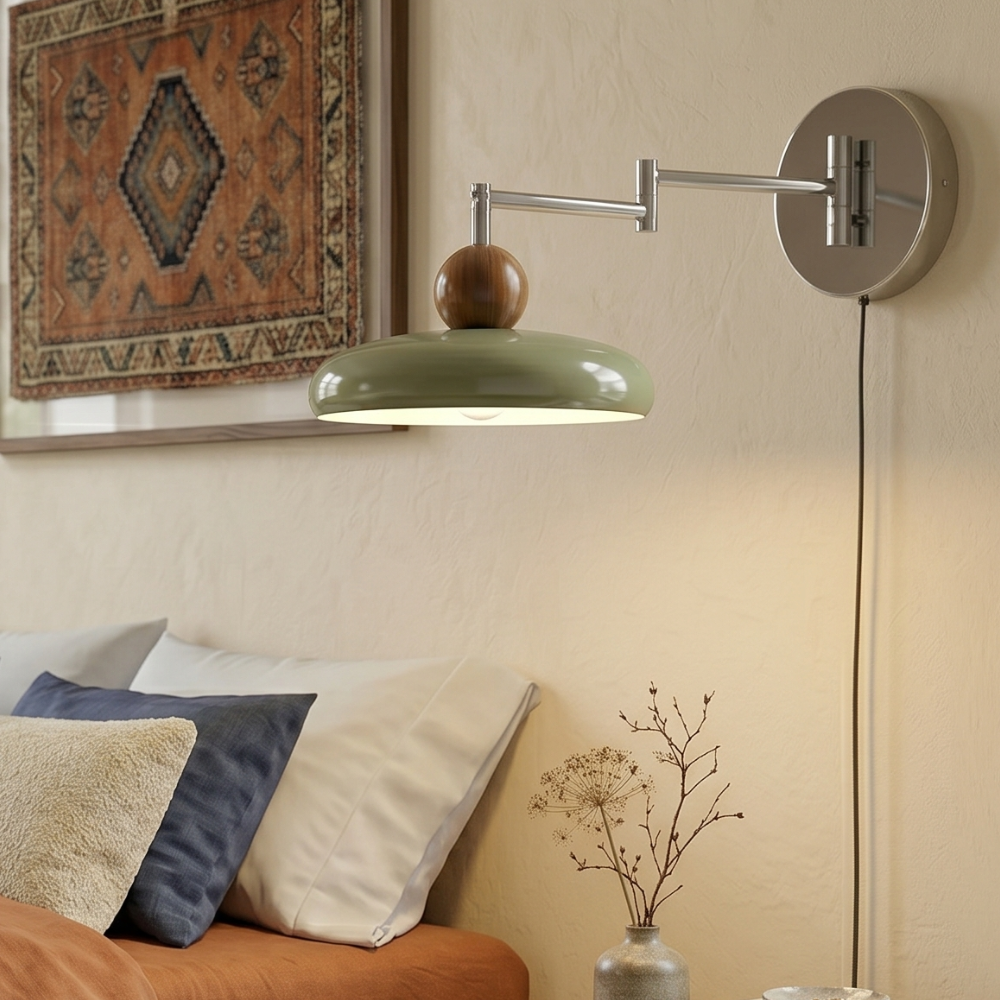 Aplique de pared Lola con disco redondo y LED integrado para interior