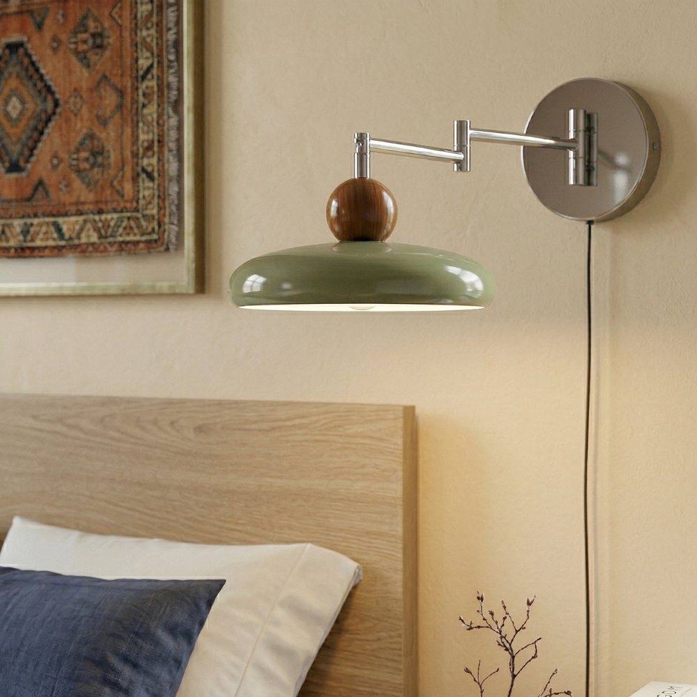 Aplique de pared Lola con disco redondo y LED integrado para interior
