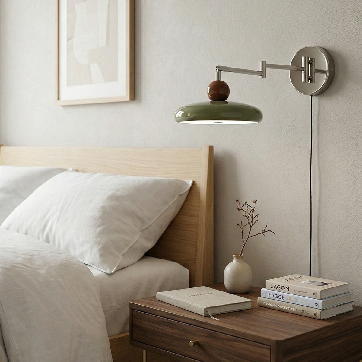 Aplique de pared Lola con disco redondo y LED integrado para interior