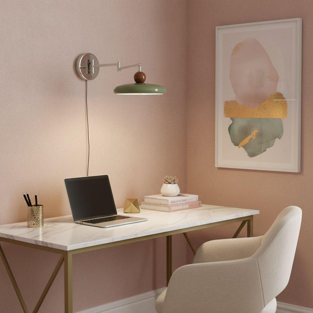 Aplique de pared Lola con disco redondo y LED integrado para interior