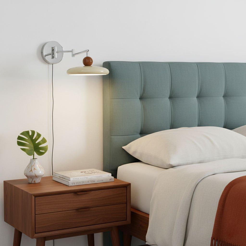 Aplique de pared Lola con disco redondo y LED integrado para interior