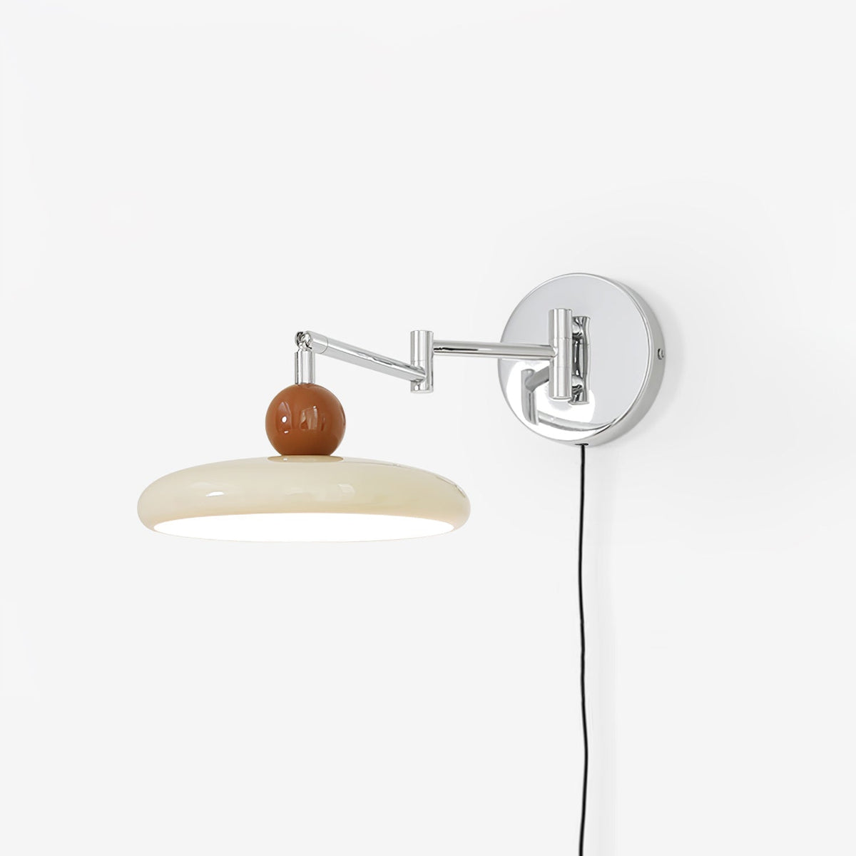 Aplique de pared Lola con disco redondo y LED integrado para interior