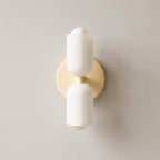 Aplique de pared nórdico de metal y cristal con luz dual arriba-abajo
