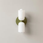 Aplique de pared nórdico de metal y cristal con luz dual arriba-abajo