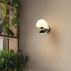 Aplique de pared seta de cristal crema