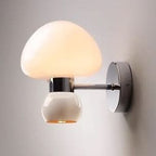 Aplique de pared seta de cristal crema
