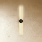 Aplique de pared vertical minimalista lineal con base redonda