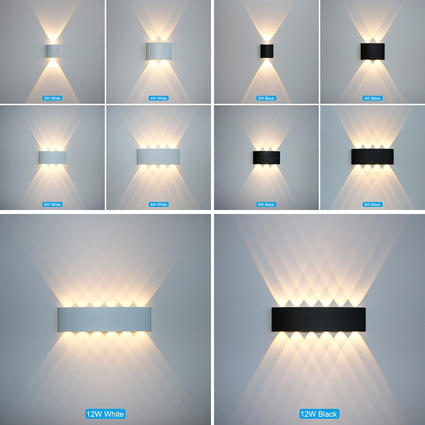 Aplique LED de pared exterior e interior impermeable