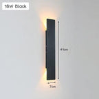 Aplique LED de pared moderno resistente a la intemperie de aluminio para exterior
