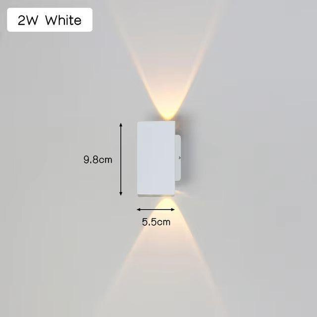 Aplique LED de pared moderno resistente a la intemperie de aluminio para exterior
