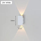 Aplique LED de pared moderno resistente a la intemperie de aluminio para exterior