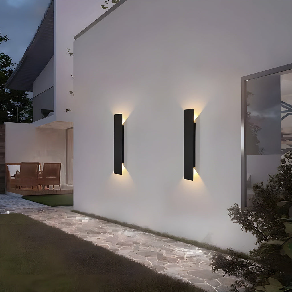 Aplique LED de pared moderno resistente a la intemperie de aluminio para exterior