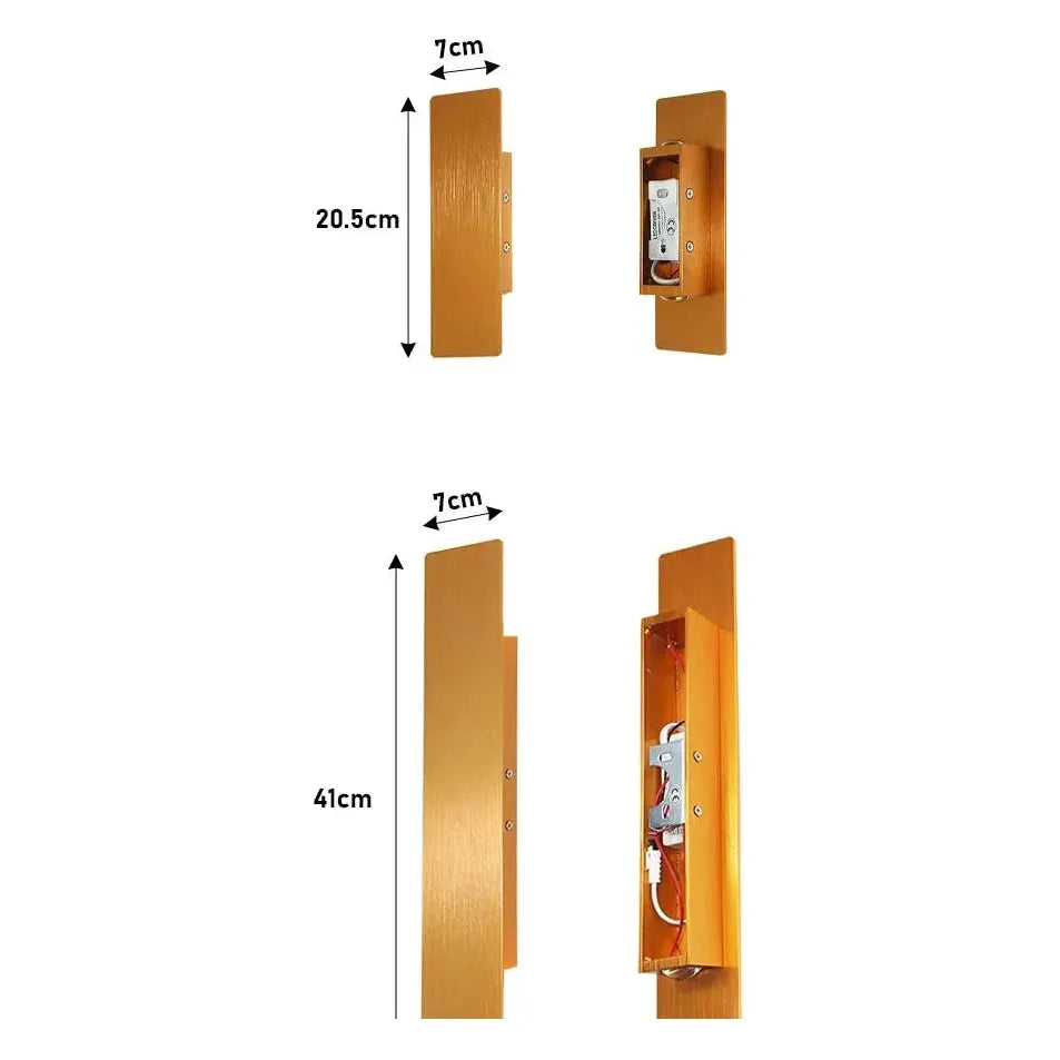 Aplique LED de pared moderno resistente a la intemperie de aluminio para exterior
