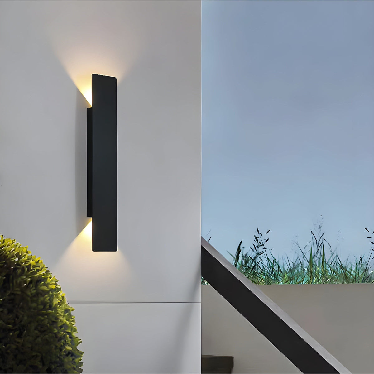 Aplique LED de pared moderno resistente a la intemperie de aluminio para exterior